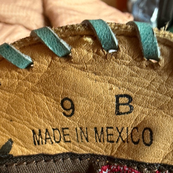 Old Gringo Brown and Teal Ankle Boots - Picture 8 of 9